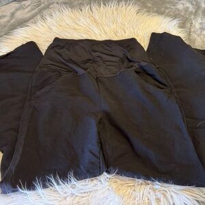 Times Two Classic Black Maternity Trousers